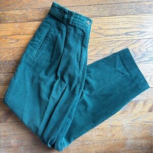 VTG Green Corduroy Pants by Rafaella | size 10 | Heritage Cotton